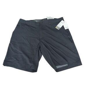 NWT Grand Slam Men's Black & Gray Diamond Patterned Shorts Size 38